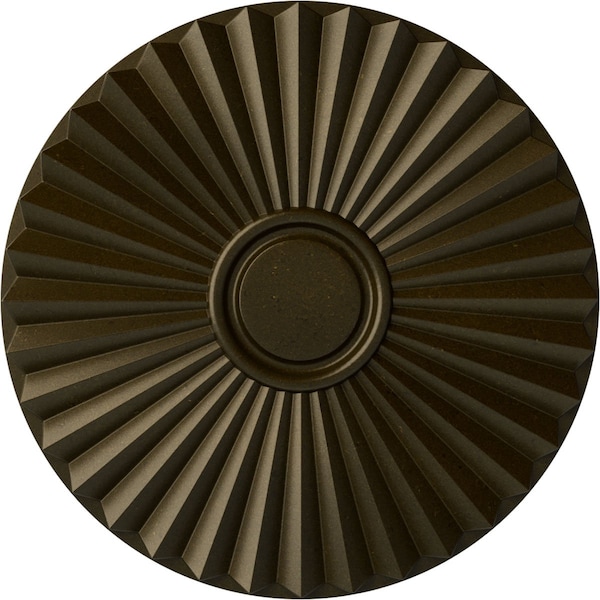 Ekena Millwork Shakuras Ceiling Medallion (For Canopies up to 5"), Hand-Painted Green Gold, 19 3/4"OD x 1 3/8"P CM20SHGGS - main